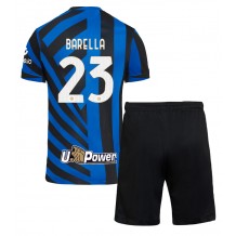 Inter Milan Nicolo Barella #23 Hemmatröja Barn 2024-25 Kortärmad (+ Korta byxor)